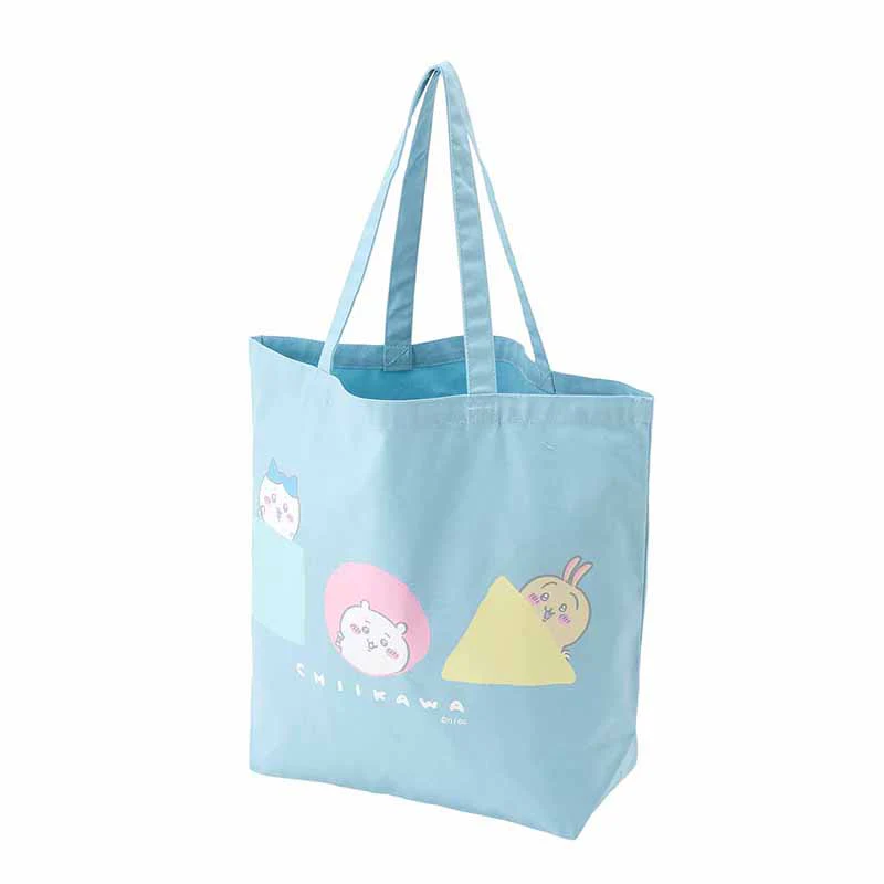 ちいかわ ひょっこりのぞく大きめトートバッグ（ブルー） - Image 4