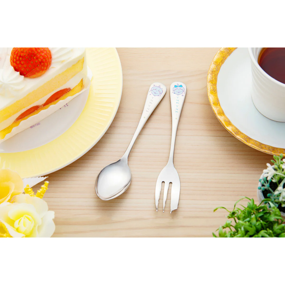 ちいかわ 甘いもの食べる？スプーン＆フォークセット - Image 2