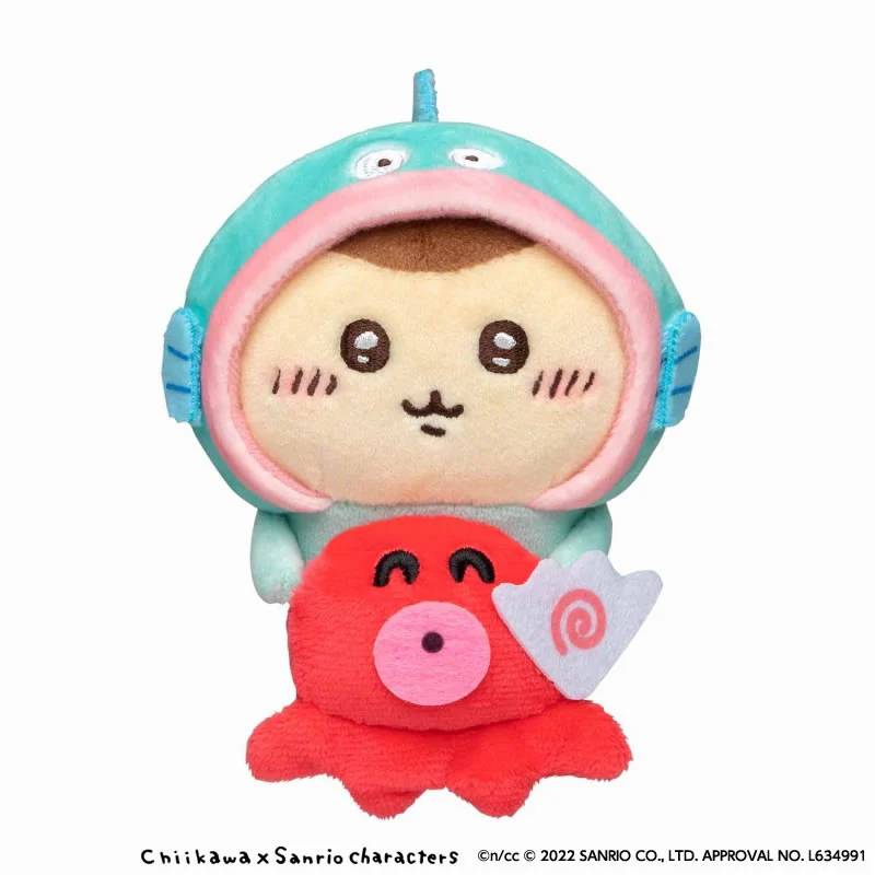 ちいかわ×サンリオキャラクターズ デスクトップから見守るひっかけぬいぐるみ（くりまんじゅう・ハンギョドン） - Image 4
