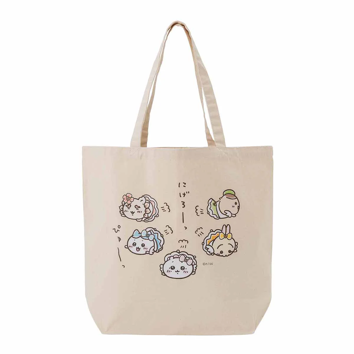 ちいかわ 超まじかるちいかわ 大きめトートバッグ（にげろーっ） - Image 3