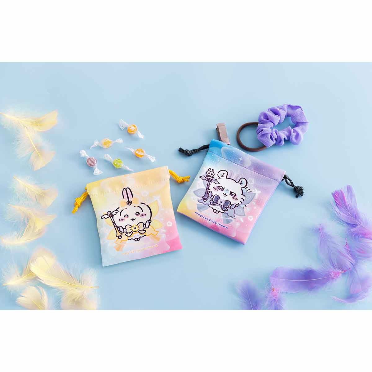 ちいかわ 超まじかるちいかわ 2個セットミニ巾着（うさぎとモモンガ） - Image 2