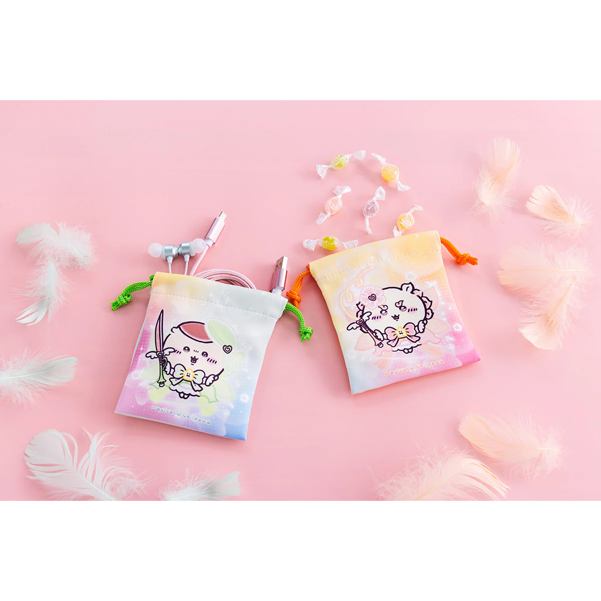 ちいかわ 超まじかるちいかわ 2個セットミニ巾着（くりまんじゅうとシーサー） - Image 2