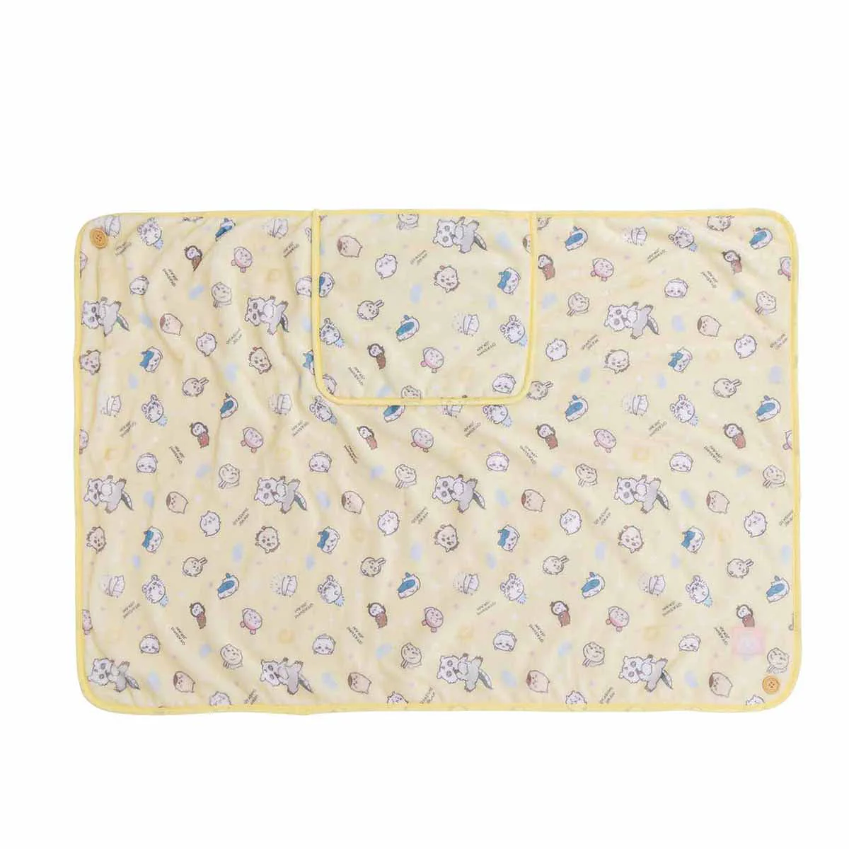 ちいかわ あったか収納ポケット付き3WAYブランケット（パステルイエロー） - Image 5