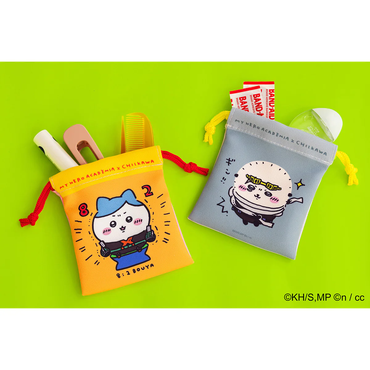 僕のヒーローアカデミア×ちいかわ ミニ巾着2個セット（8：2ぼうや／ミルコ×うさぎ） - Image 2