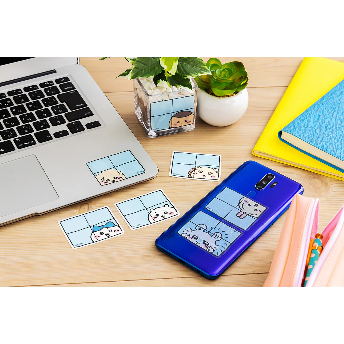 ちいかわ スマホに貼れるサイズのクリアステッカー（窓から覗くシーサー） - Image 2