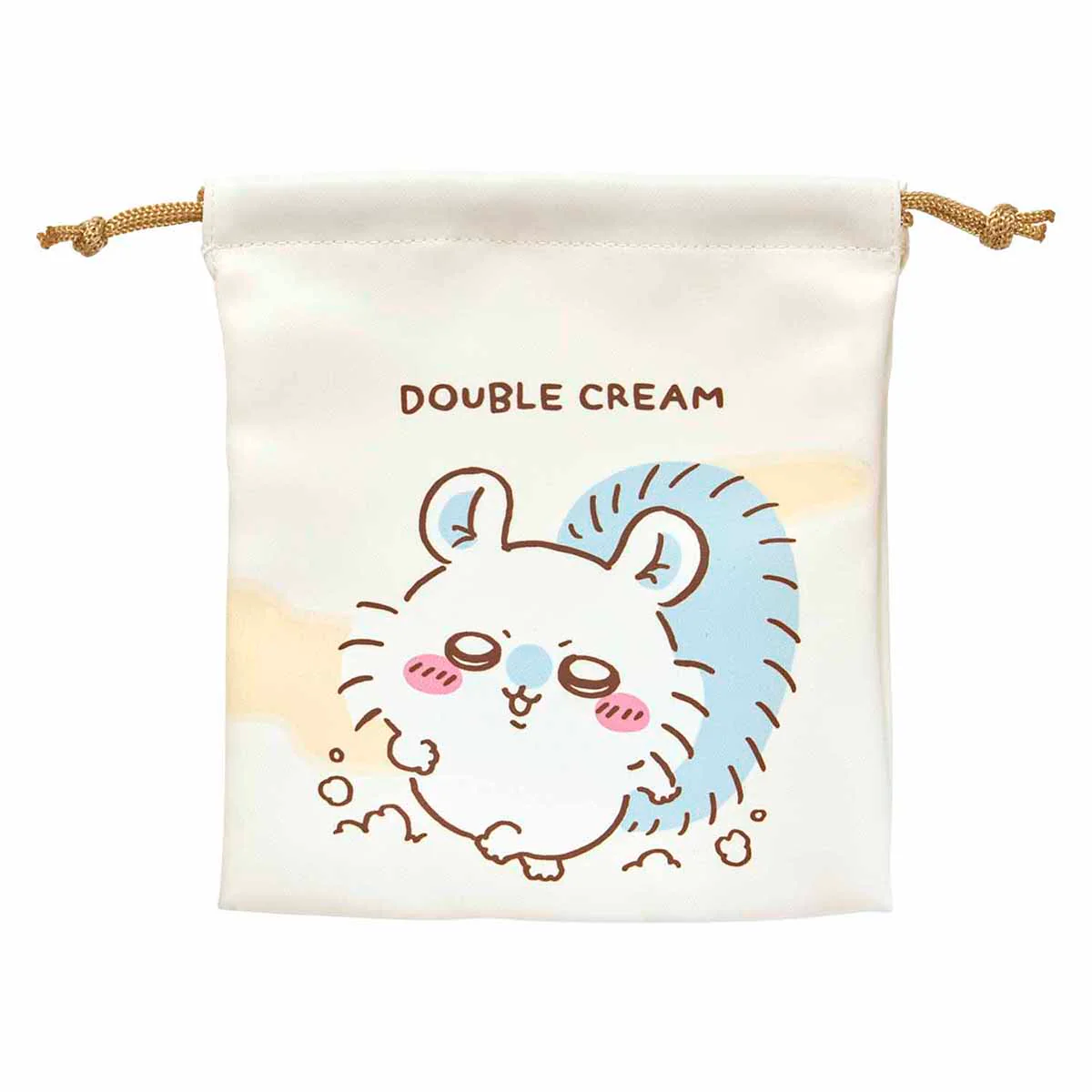 ちいかわ お出かけ楽しみ！な ほどよいサイズの巾着（ダブルクリーム） - Image 4