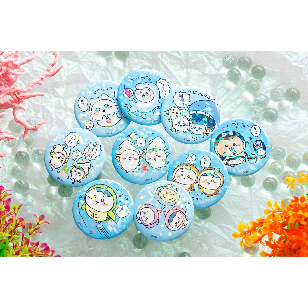 ちいかわ水族館 ホログラム缶バッジコレクション（全9種） - Image 2