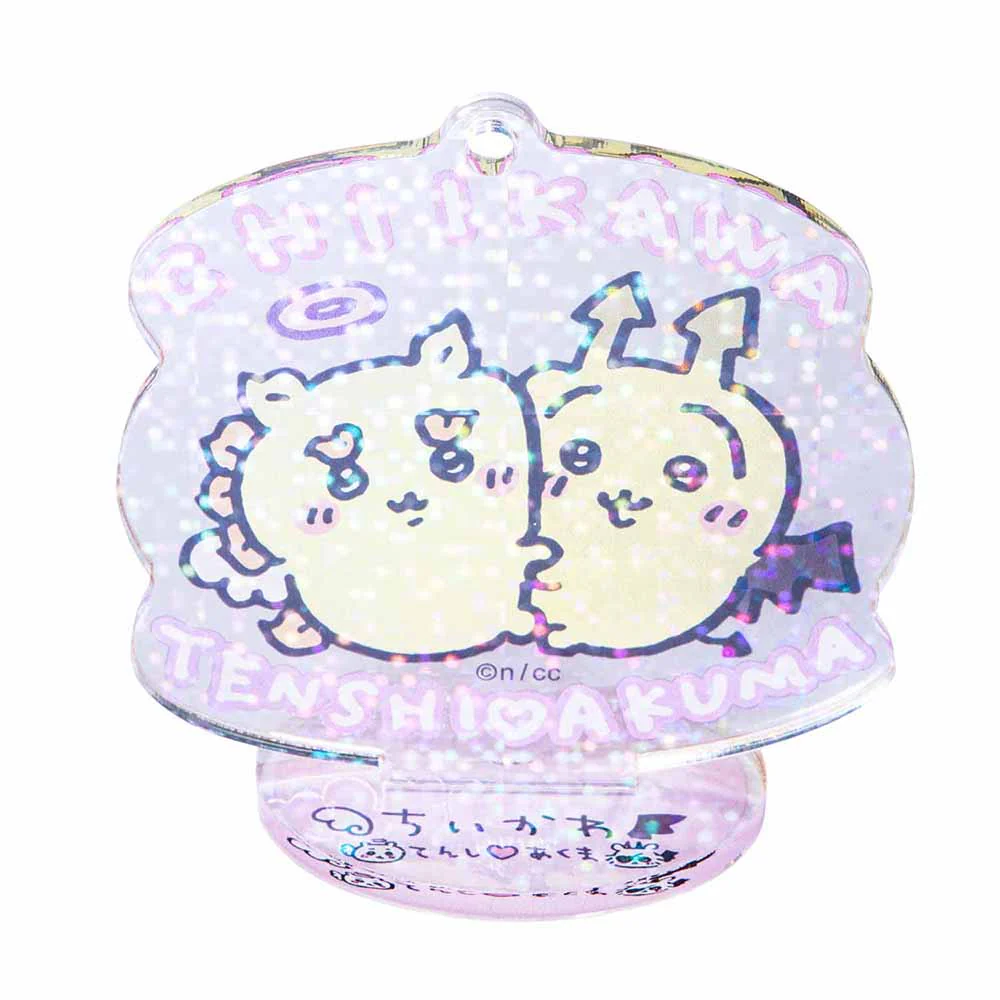 ちいかわ てんし♡あくま アクスタにもなるホログラムアクリルキーホルダー(シーサーとうさぎ) - Image 4