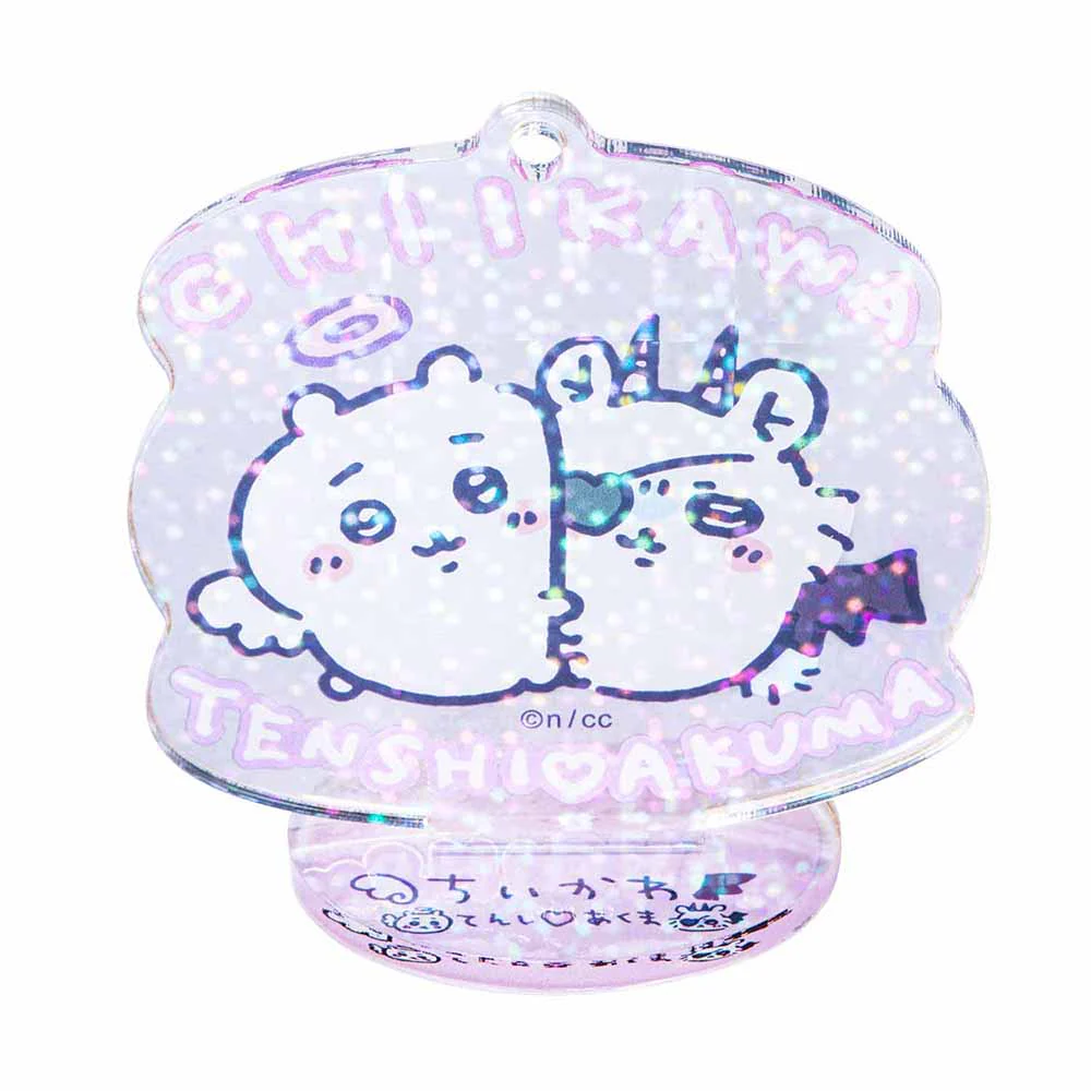 ちいかわ てんし♡あくま アクスタにもなるホログラムアクリルキーホルダー（ちいかわとモモンガ） - Image 4