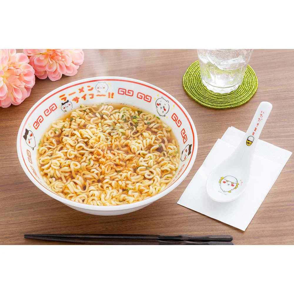 ちいかわ ラーメンどんぶり＆レンゲセット（ラーメンサイコ～！！） - Image 2