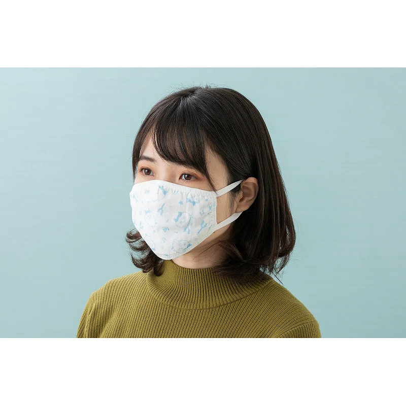 ちいかわ　抗菌防臭加工なガーゼマスクMサイズ（ハチワレ） - Image 3