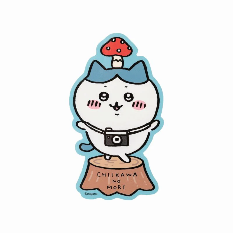 ちいかわ ゆるカットビッグステッカー （きのこハチワレ） - Image 2