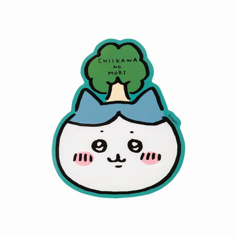 ちいかわ ゆるカットビッグステッカー（木のハチワレ） - Image 5