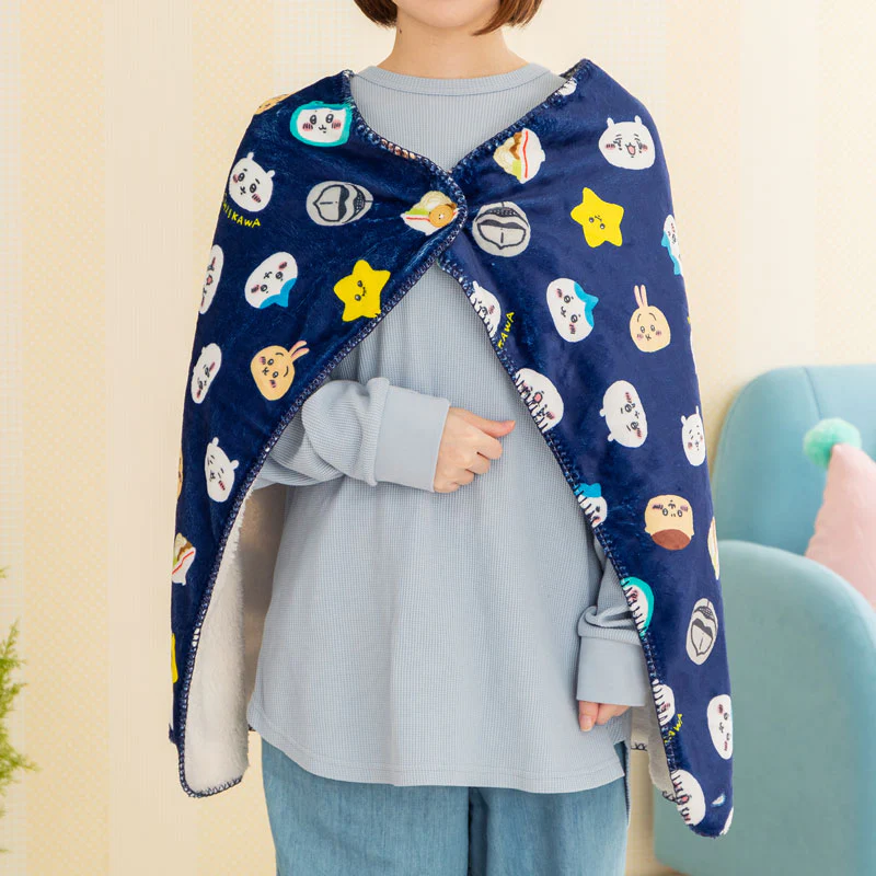 ちいかわ あったか3WAYブランケット（ネイビー） - Image 4