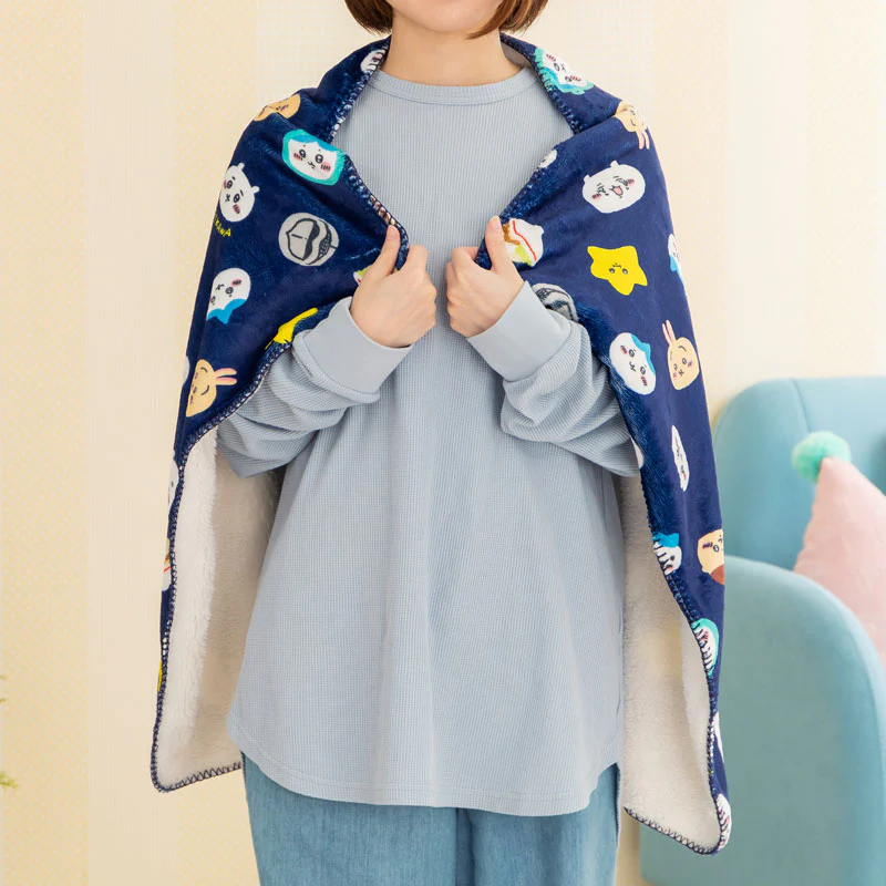 ちいかわ あったか3WAYブランケット（ネイビー） - Image 5