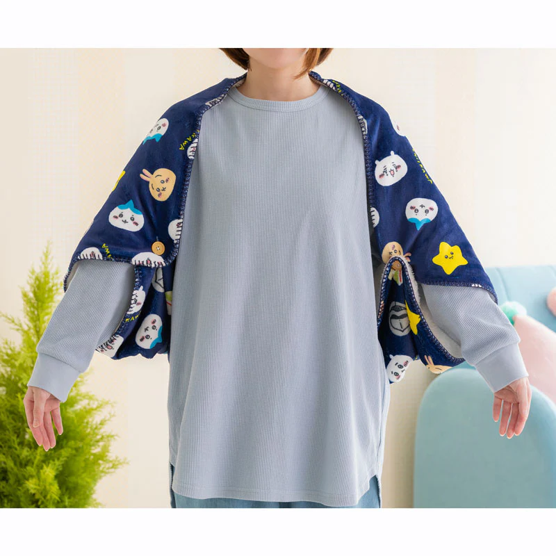 ちいかわ あったか3WAYブランケット（ネイビー） - Image 8