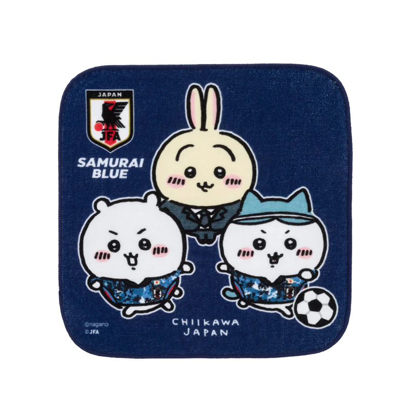 ちいかわの大きめハンドタオル サッカー日本代表ver. - Image 2