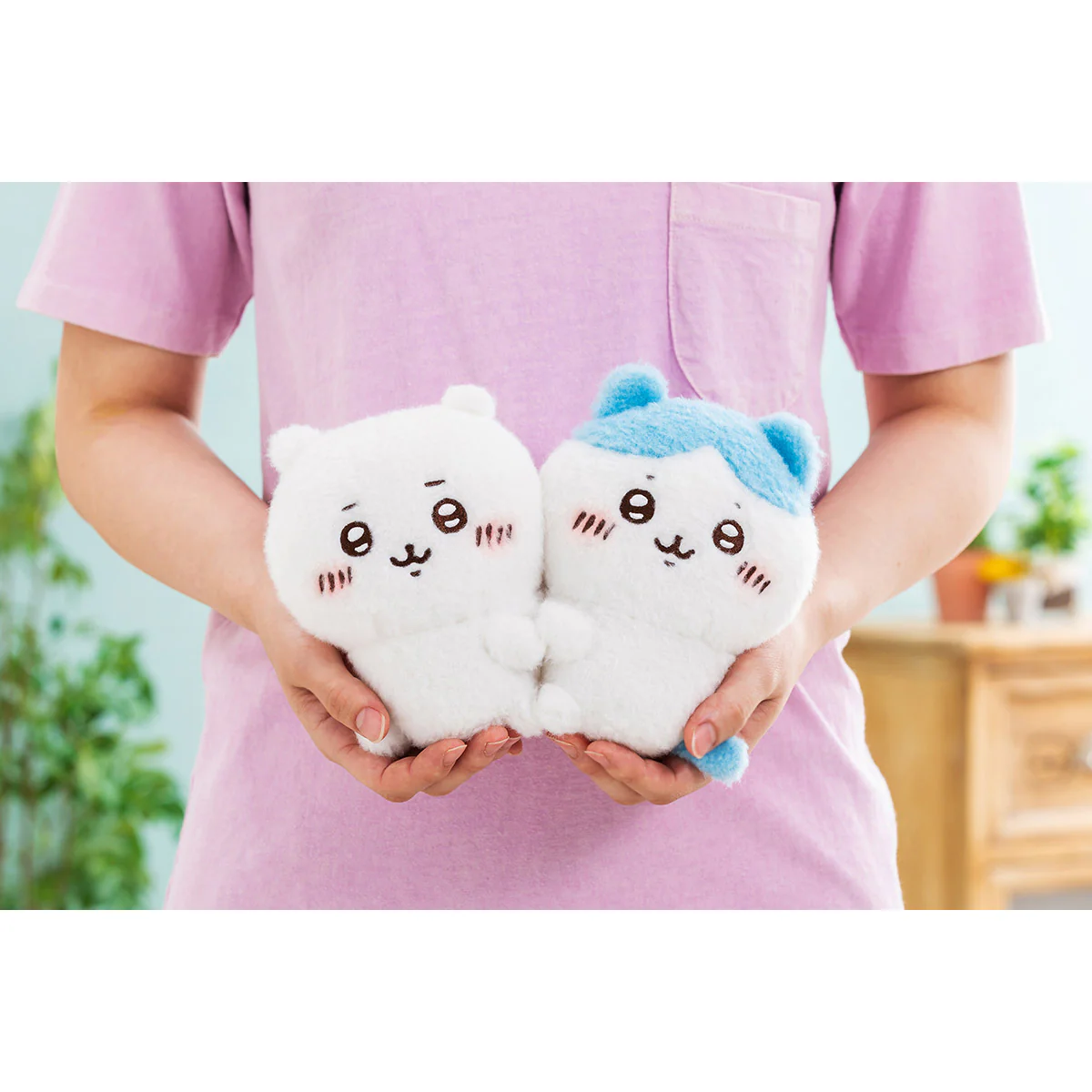 ちいかわ ほわほわぬいぐるみ（むぎゅっとしたちいかわ・ハチワレ） - Image 2