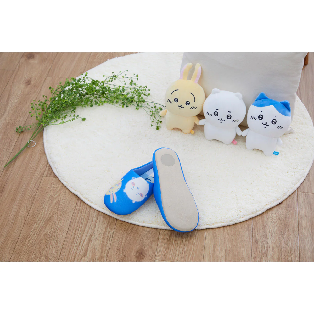 ちいかわ チェックルームシューズ BL - Image 4