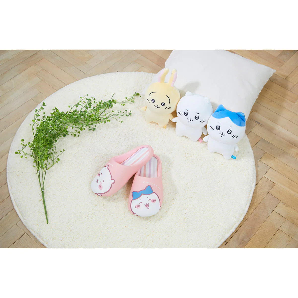 ちいかわ ストライプルームシューズ PI - Image 3