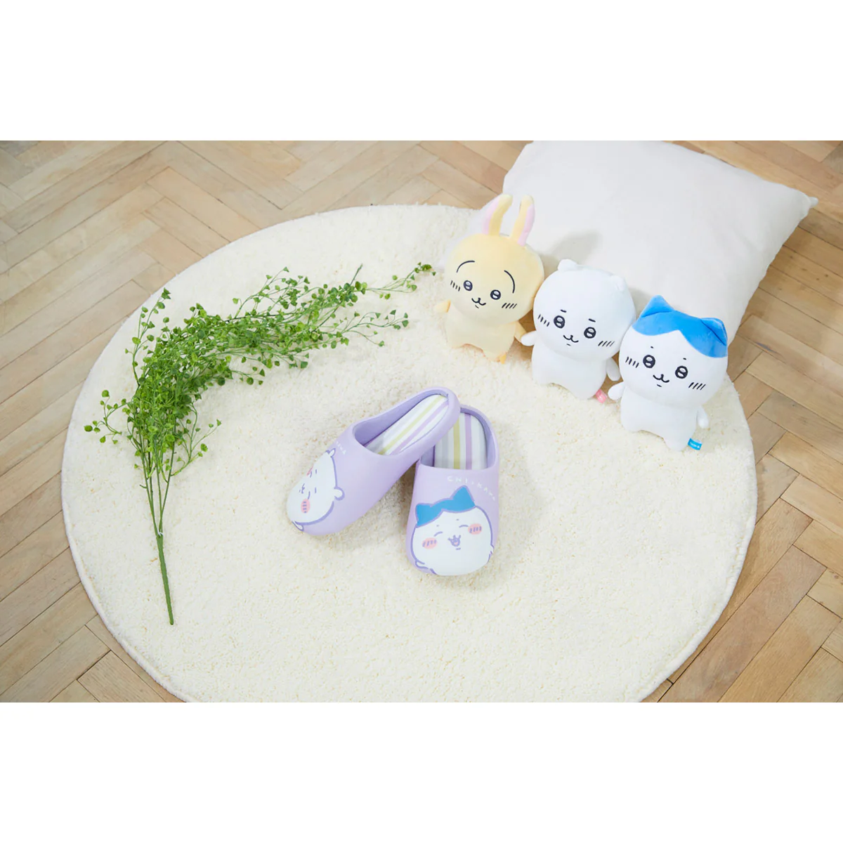 ちいかわ ストライプルームシューズ PU - Image 3