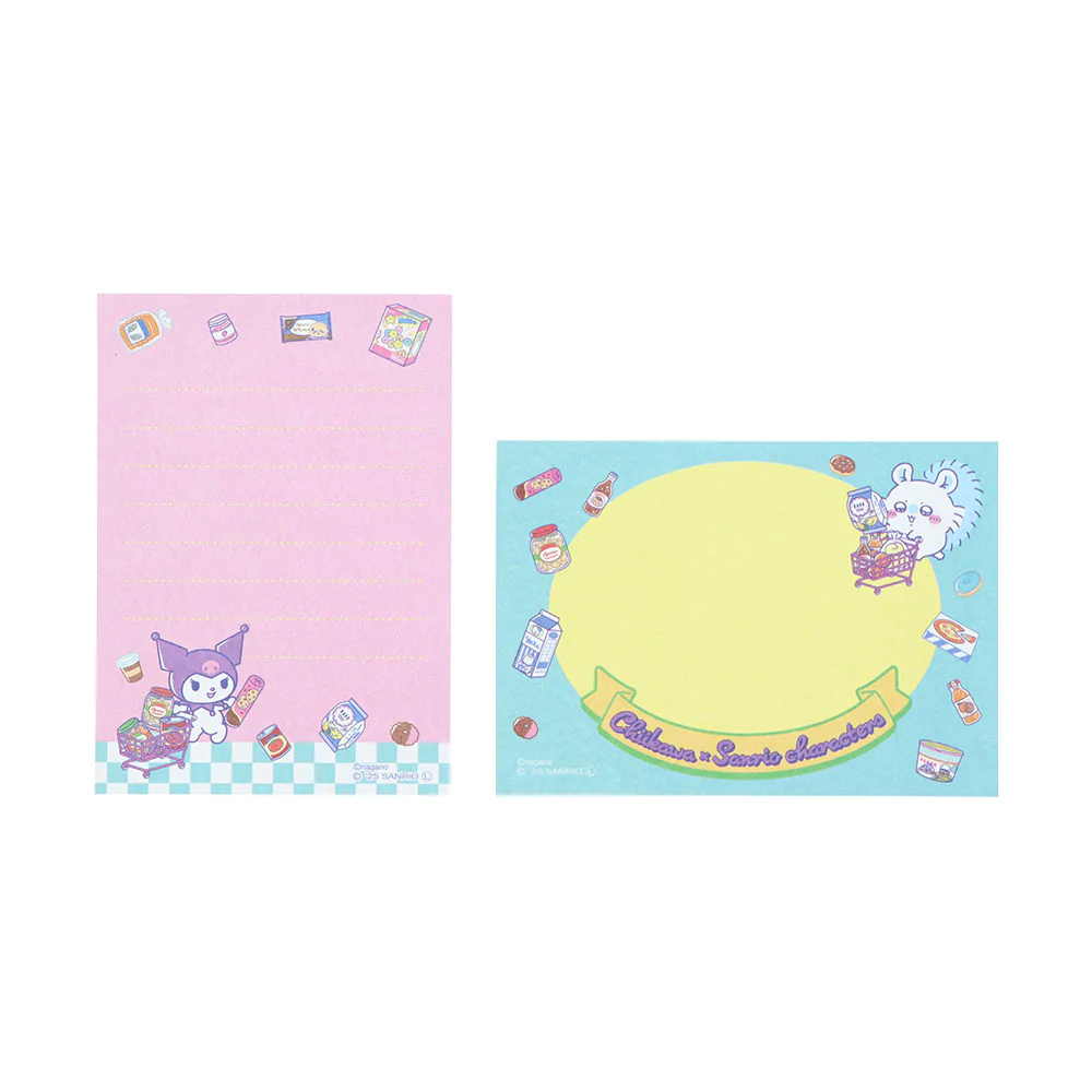 ちいかわ×サンリオキャラクターズ スーパーマーケットなメモミニ（モモンガ×クロミ） - Image 3