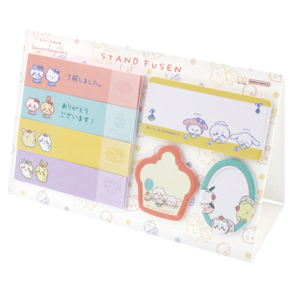 ちいかわ×サンリオキャラクターズ スタンド付箋（ホワイト） - Image 3