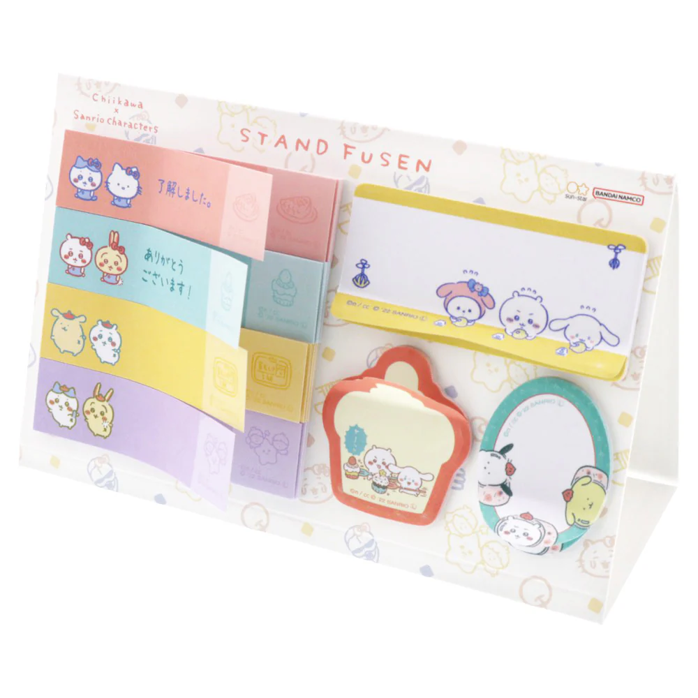 ちいかわ×サンリオキャラクターズ スタンド付箋（ホワイト） - Image 4