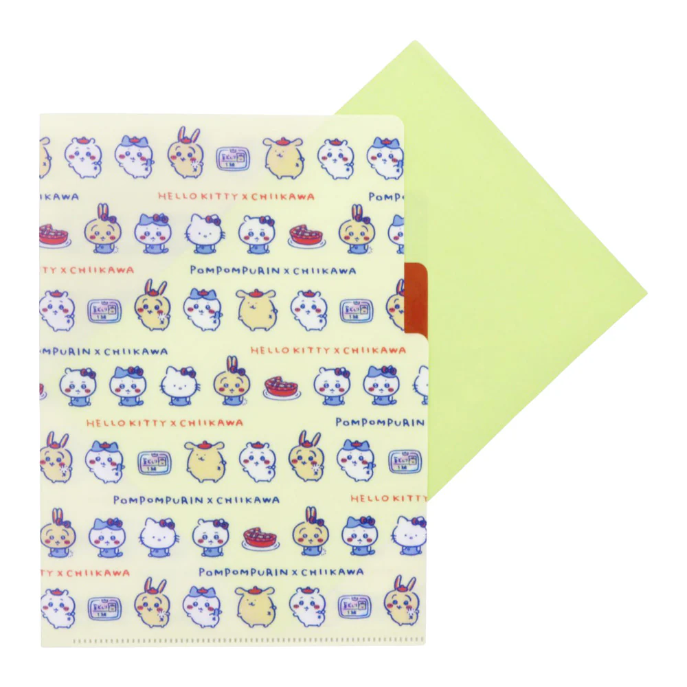 ちいかわ×サンリオキャラクターズ クリアファイルA5 3P（クリーム） - Image 3