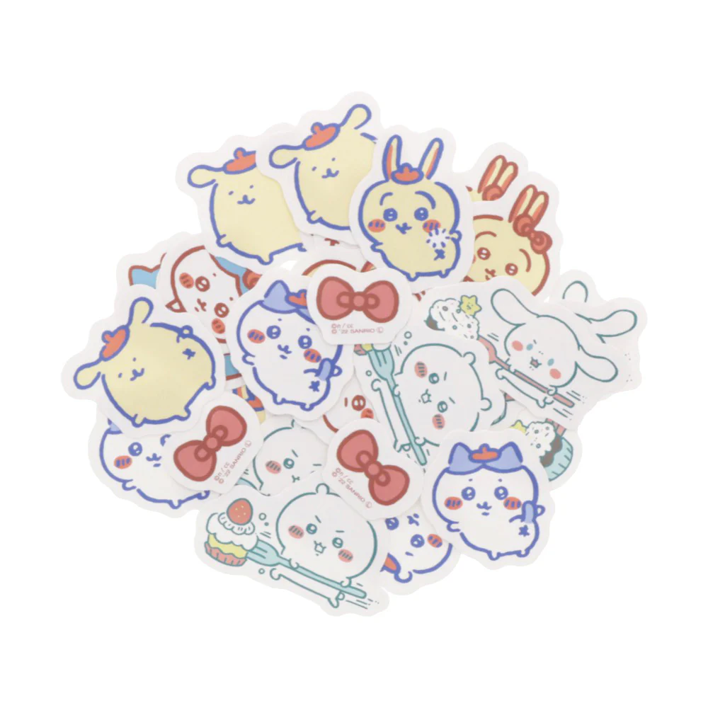 ちいかわ×サンリオキャラクターズ ケース付フレークシール（レッド） - Image 3