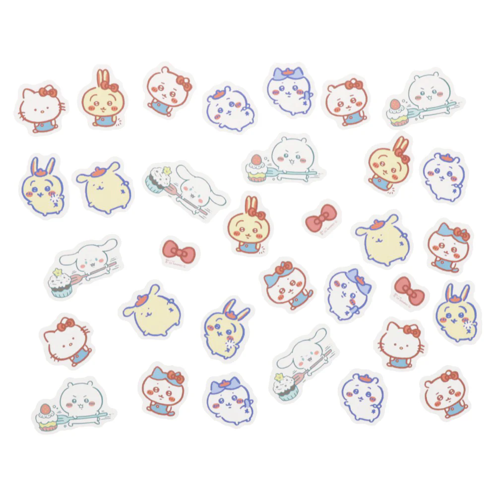 ちいかわ×サンリオキャラクターズ ケース付フレークシール（レッド） - Image 4