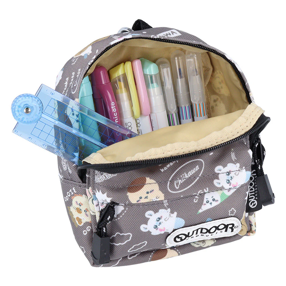 ちいかわ ペンケース BACKPACK OD26（チャコールグレー） - Image 4