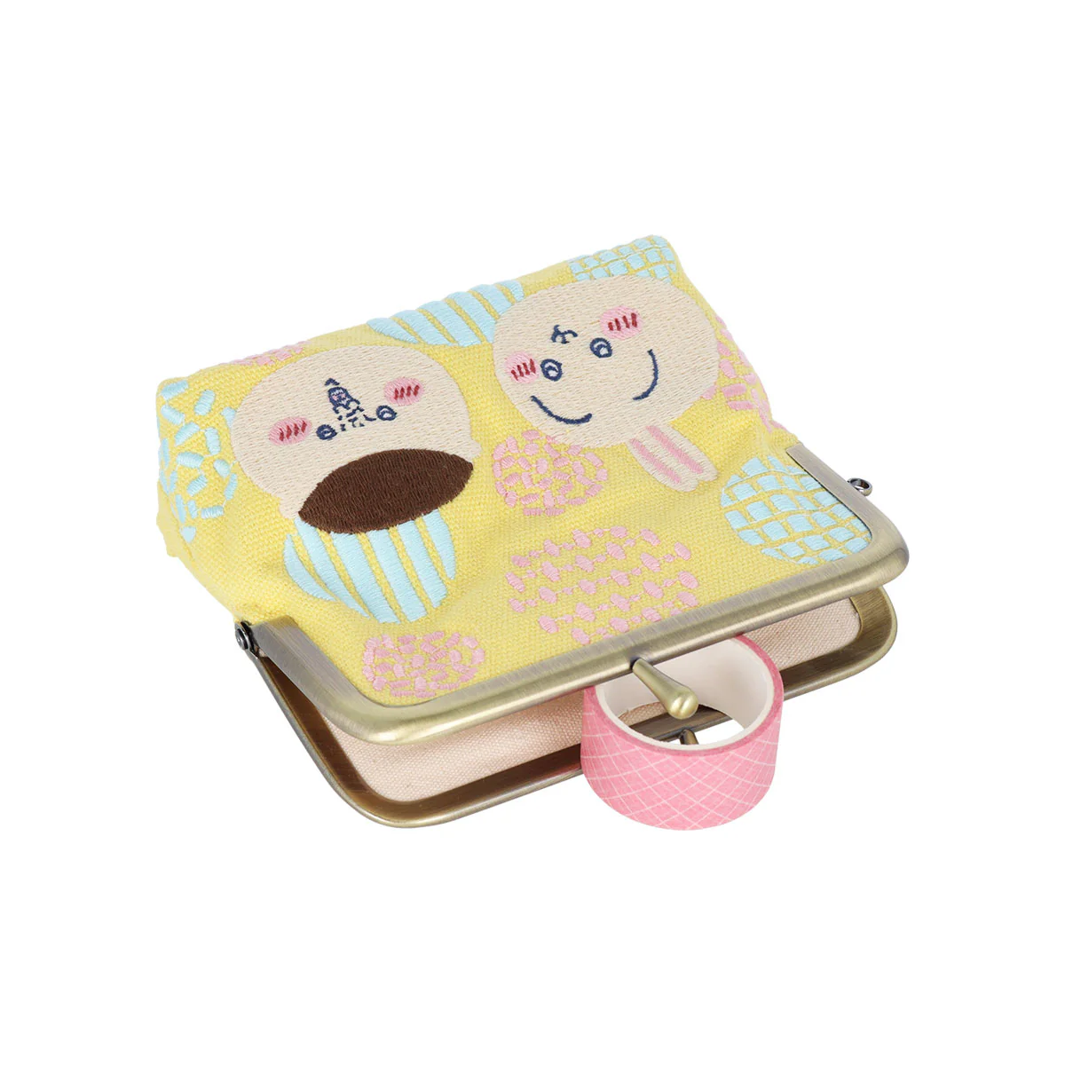 ちいかわ 畳刺繍がま口ミニポーチ（うさぎ＆くりまんじゅう） - Image 4