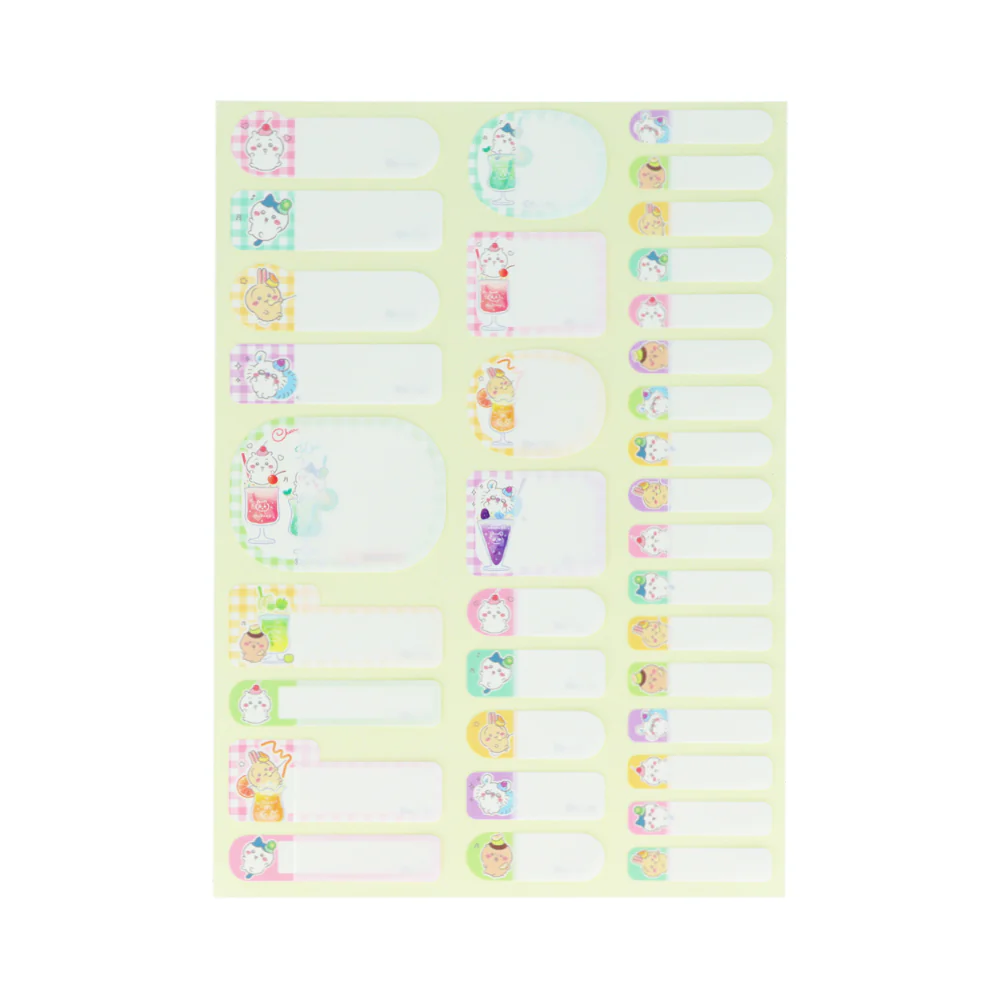 ちいかわ 名前シール（カラフルドリンク） - Image 2