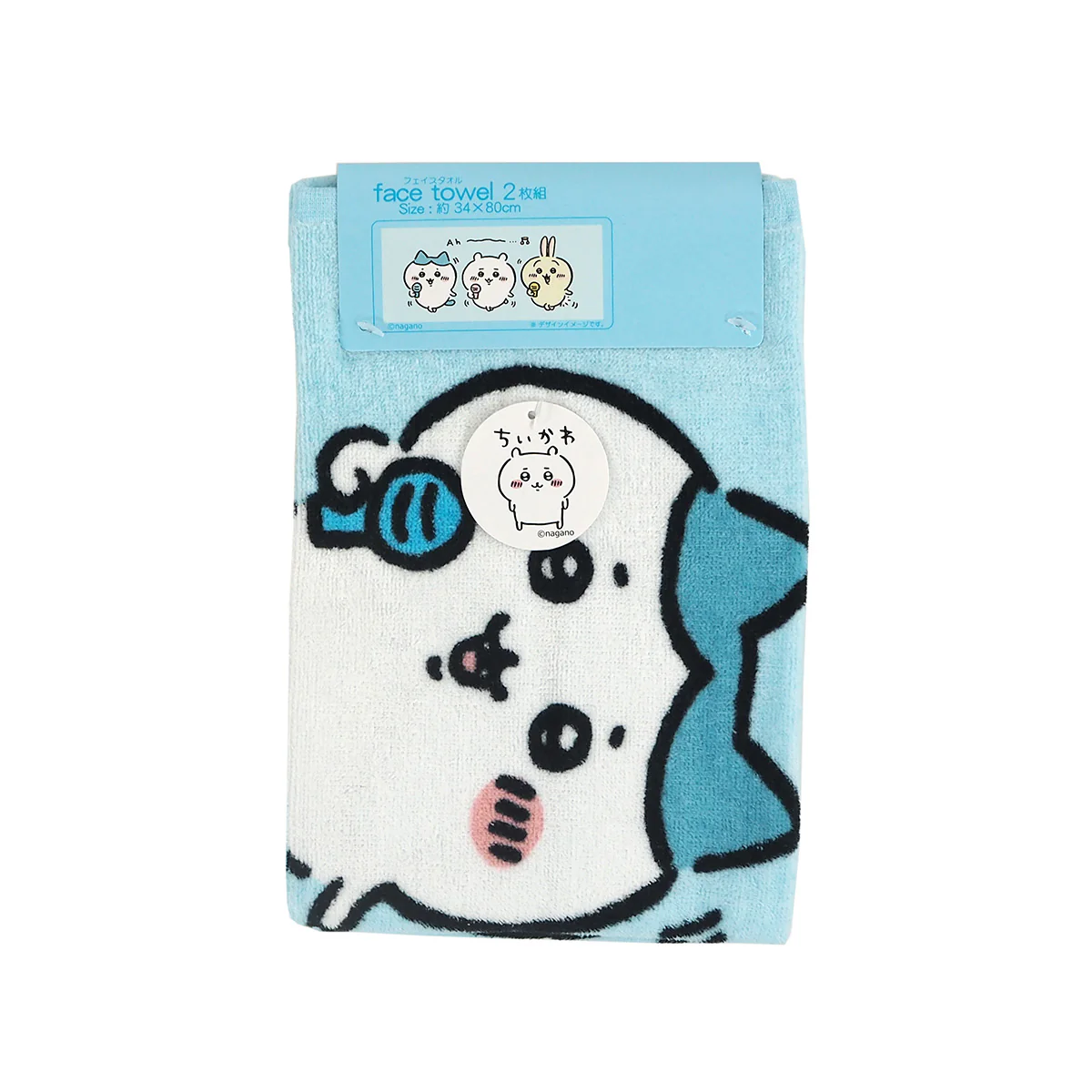 ちいかわ フェイスタオル2P BL（ミュージック） - Image 2