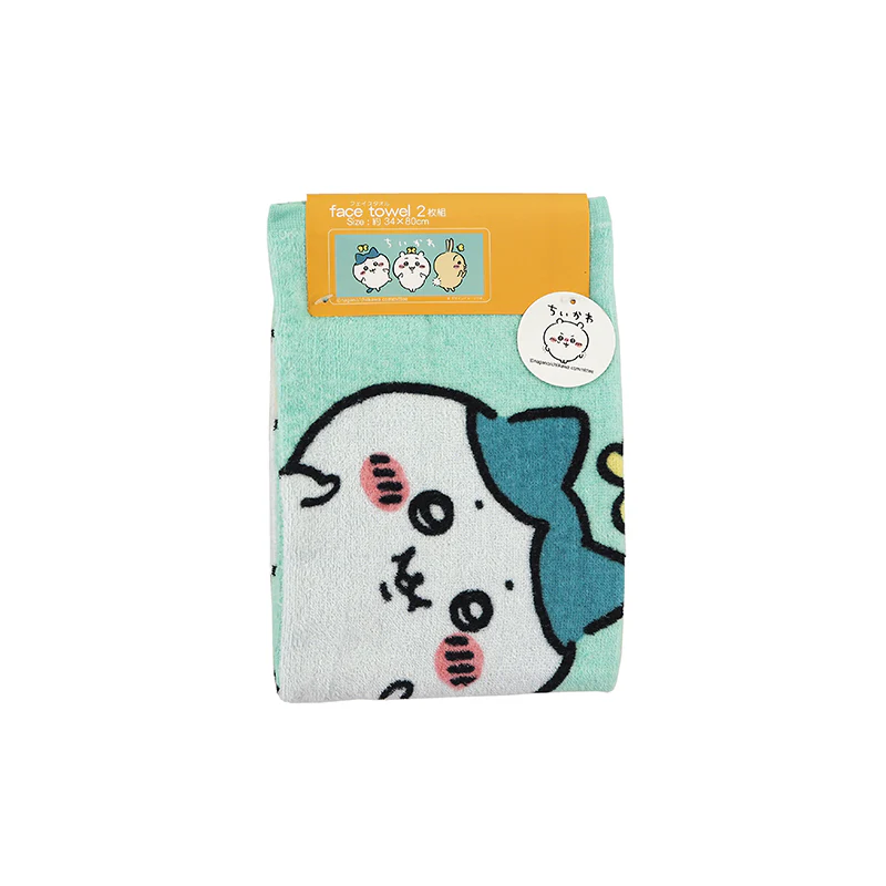 ちいかわ フェイスタオル2P GR（わくわく） - Image 2