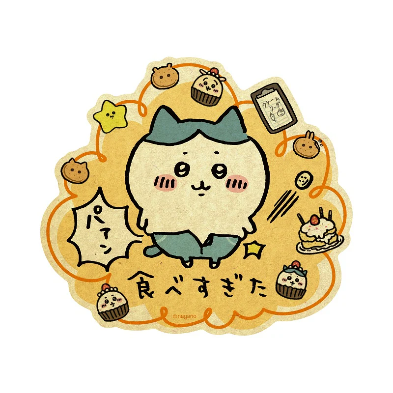 ちいかわ トラベルステッカー 食べすぎてお腹出た【１会計 ２個まで】 - Image 2