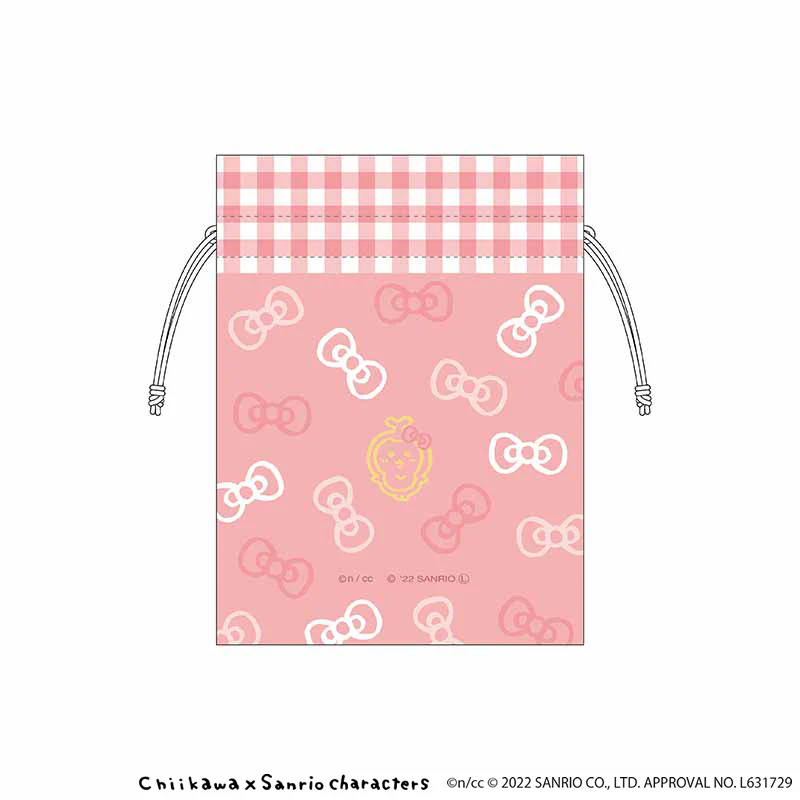 ちいかわ×サンリオキャラクターズ 豆巾着（HELLO KITTY×CHIIKAWA） - Image 2