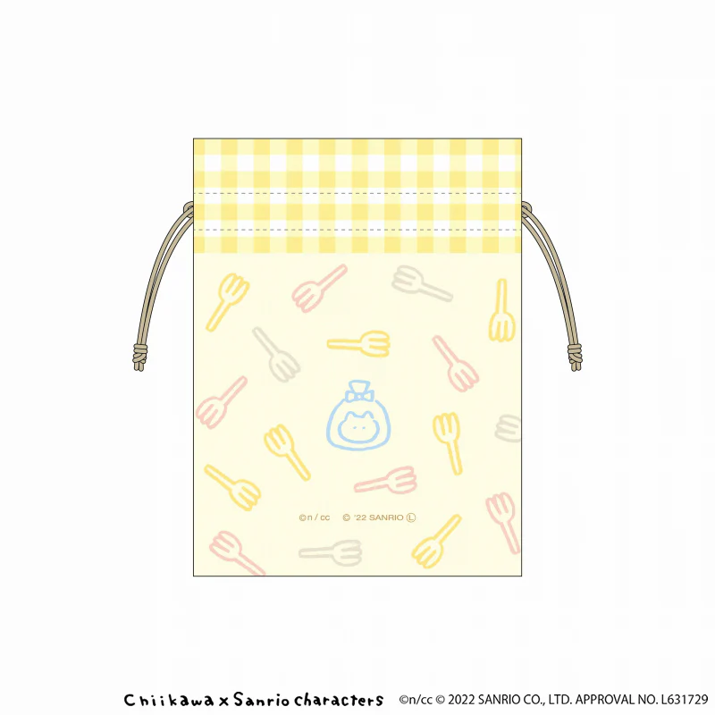 ちいかわ×サンリオキャラクターズ 豆巾着(POMPOMPURIN×CHIIKAWA) - Image 2
