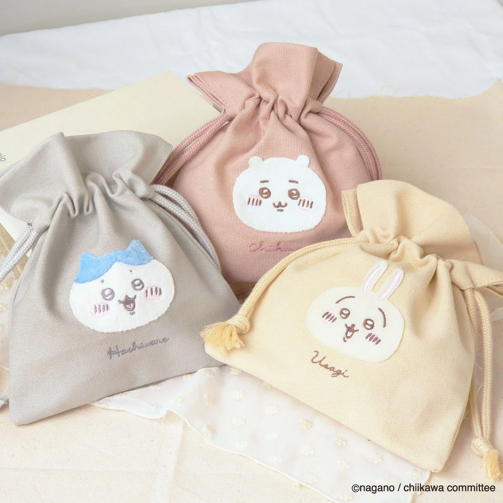 ちいかわ ふわふわワッペン 巾着（ちいかわ） - Image 2