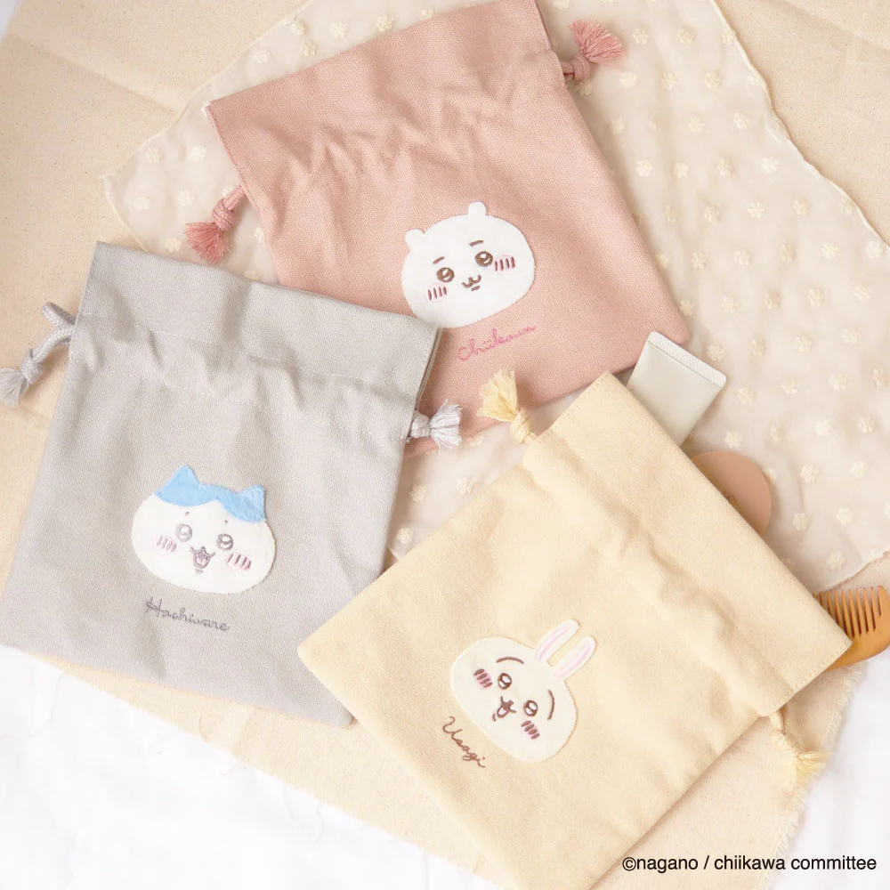 ちいかわ ふわふわワッペン 巾着（うさぎ） - Image 3