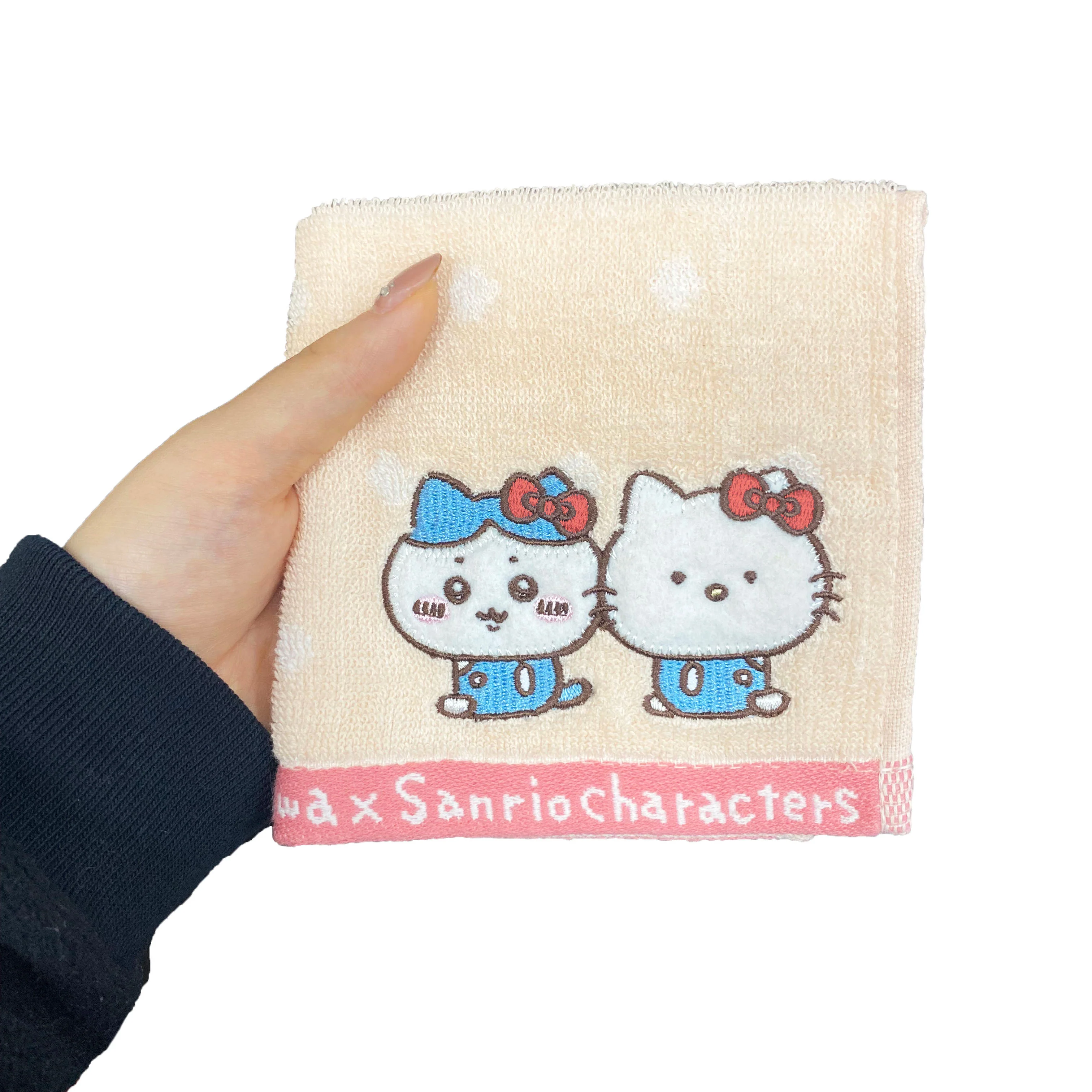 ちいかわ×サンリオキャラクターズ ミニタオル（ハチワレとハローキティ） - Image 2