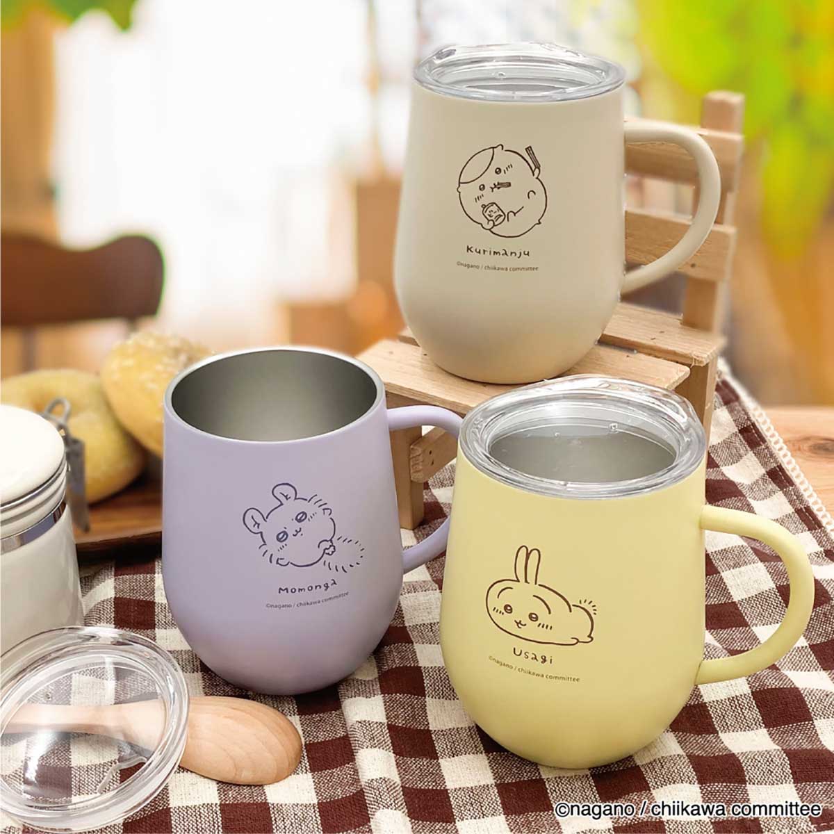 ちいかわ 蓋つきステンレスマグ（ごろん くりまんじゅう） - Image 2