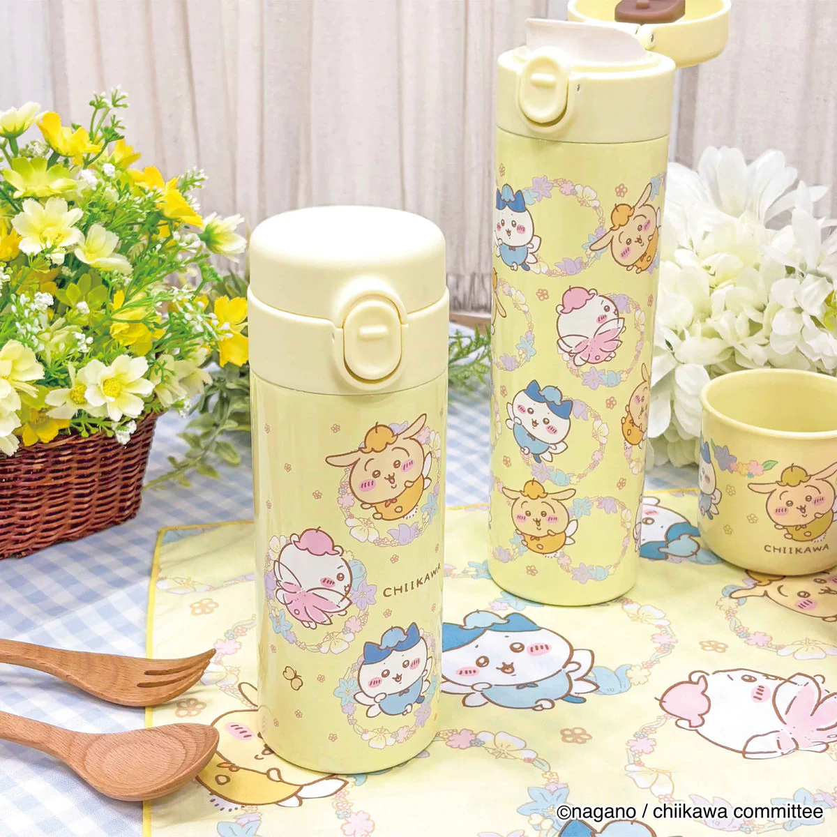 ちいかわ ワンタッチステンレスボトル 350ml(フェアリーフラワー) - Image 2