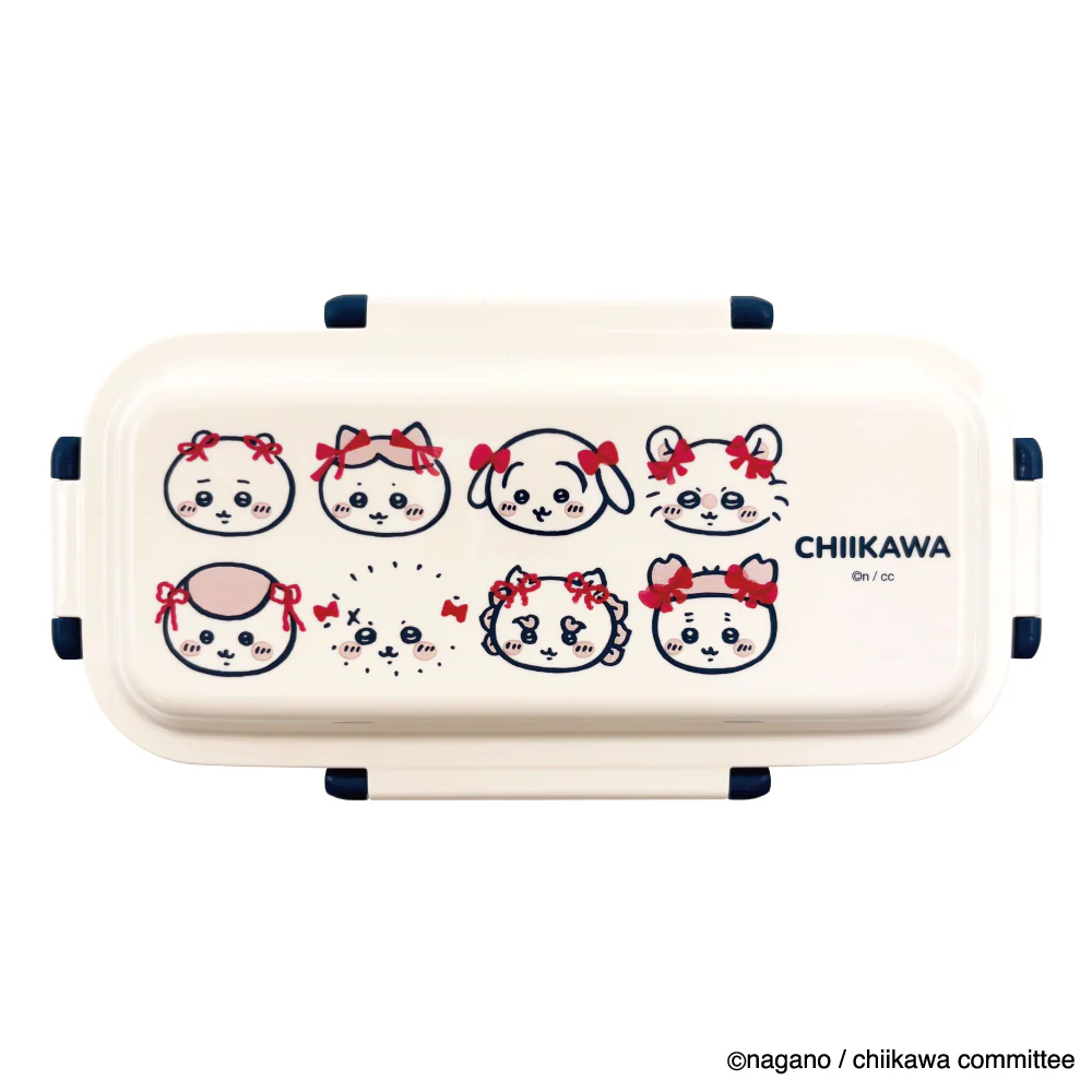 ちいかわ 4点ロック2段ランチボックス（リボン） - Image 4