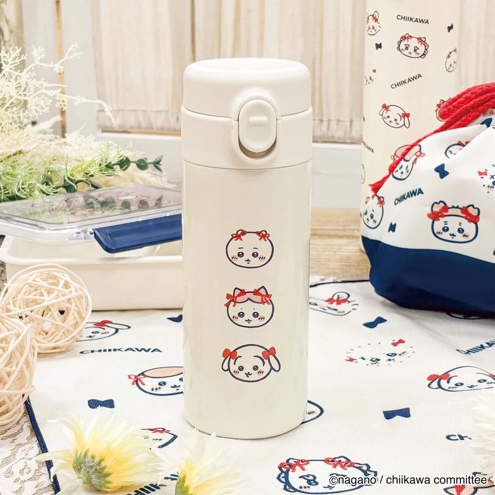 ちいかわ ワンタッチステンレスボトル 350ml（リボン） - Image 2